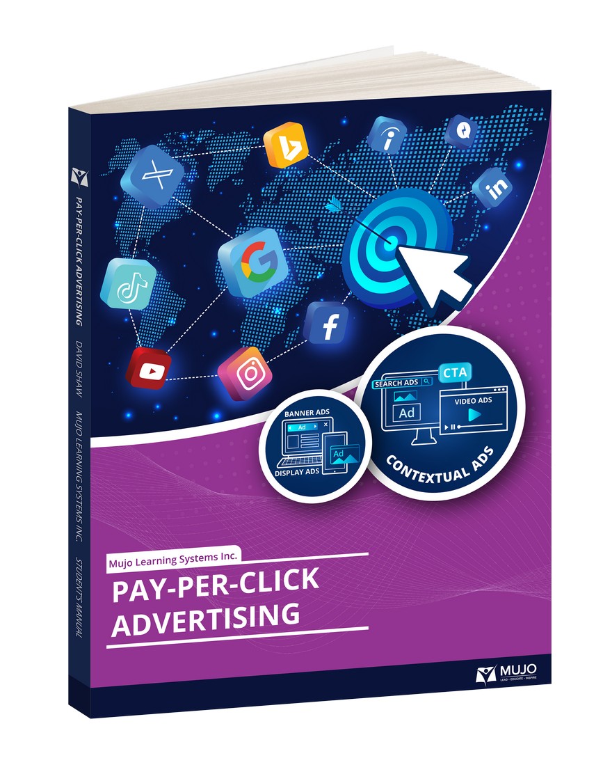Pay-Per-Click Advertising textbook by Mujo Learning Systems, co-created with ThinkProfits.com