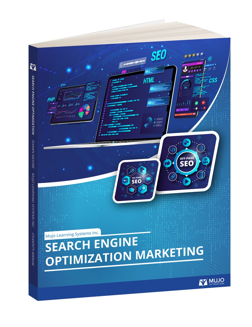 Search Engine Optimization Marketing textbook by Mujo Learning Systems, co-created with ThinkProfits.com