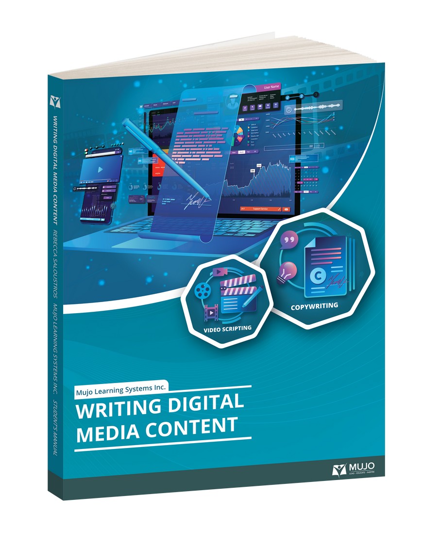 Writing Digital Media Content textbook by Mujo Learning Systems, co-created with ThinkProfits.com