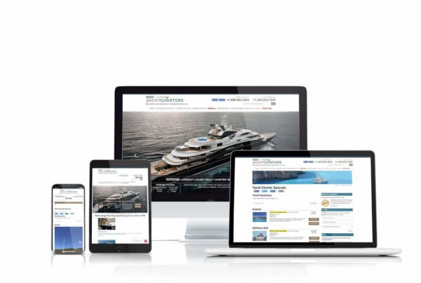 Yacht Charters website design by ThinkProfits.com
