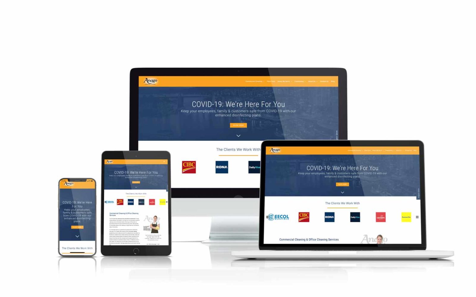 Anago of Vancouver Cleaning website design