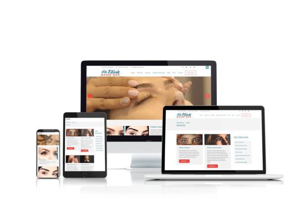 Blink Brow Bar website design by ThinkProfits.com