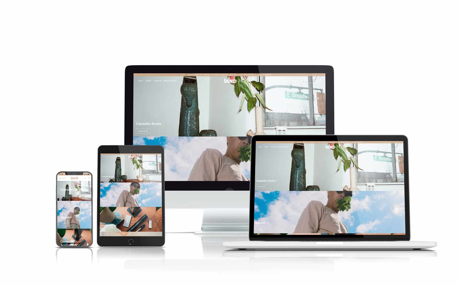 Burb Cannabis website design