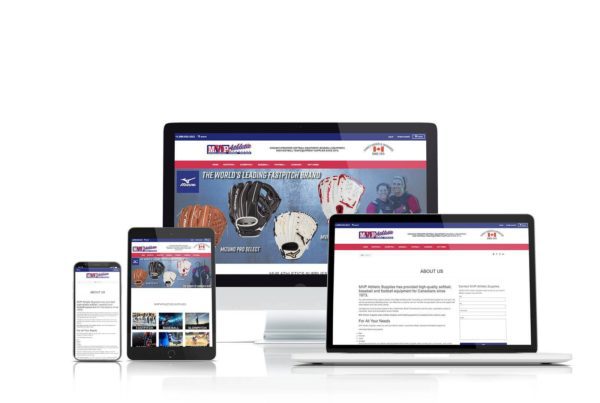 MVP Athletic Supplies website design by ThinkProfits.com