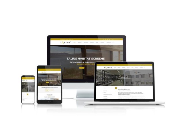 Talius Rollshutters website design by ThinkProfits.com