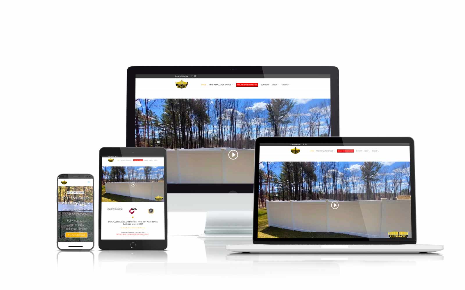 Ultimate Fence website design