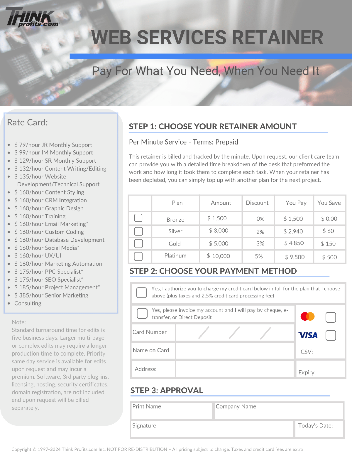 Web Services Retainer - Time Tracking