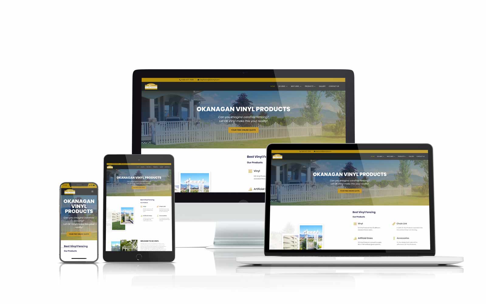 ok vinyl fencing website design